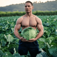 A Bodybuilder Doing Farm Work