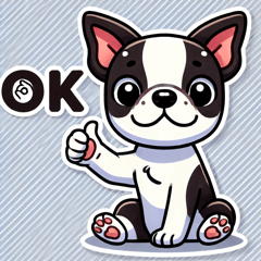 BULLs Stiker Boston Terrier