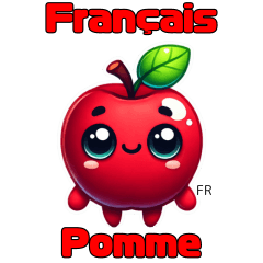 Apple Sticker with FR Text