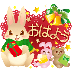 Snow is falling! Rabbit Winter&Christmas