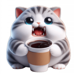 British Shorthair, a day without coffee