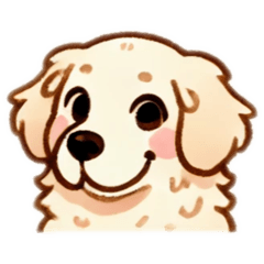 Adorable Golden retriever sticker