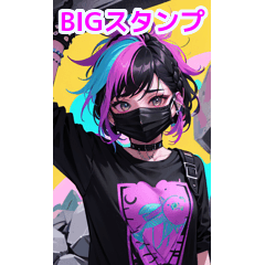 rock punk black mask girl