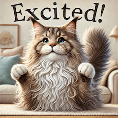 cute Maine Coon Stickers