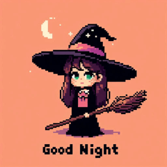 Pixel Witch Magic Stickers @SFW