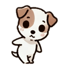 Adorable Jack Russell terrier sticker