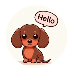 miniature dachshund-san stamp