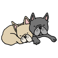 Simple French bulldog stickers1