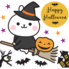 Useful autumn rabbit sticker [Halloween]