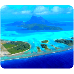 BORA BORA ISLAND POLYNASIA STICKER.