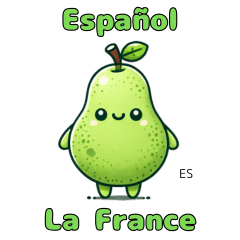 La France Sticker with ES Text