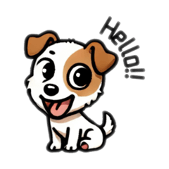 Cutie Jack RussellTerrier Sticker