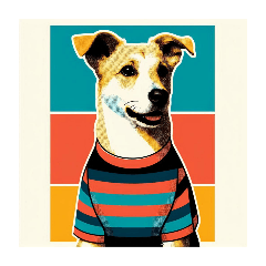 [For arrangement] Retro dog poster style