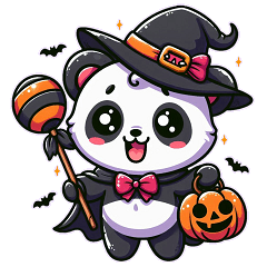 Festive panda and Seasonal Fun cute love