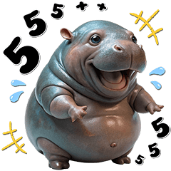 Cute Fat Hippo : Emotions (PopUp)5