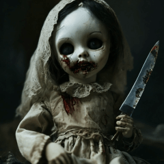 pop-up cursed doll Ghost horror Dark