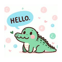 crocodile-san stamp