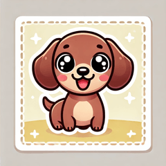 Lovely Dachshund Stickers