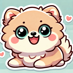 Playful Pomeranian Stickers