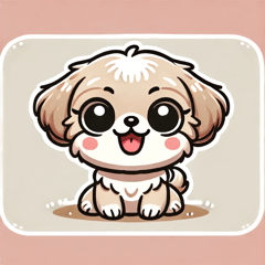 Cute Shih Tzu Stickers