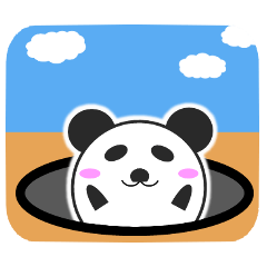 round panda sticker