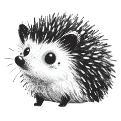 [For arrangement] Expressive hedgehog