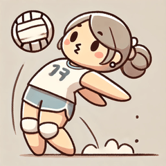 Volley Star Girl Stickers