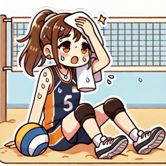 Beach Volley Girl Stickers