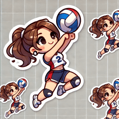 Volley Mom Power Stickers