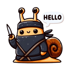 Cute ninja slug sticker 001