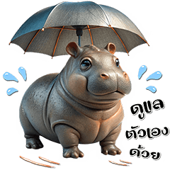 Cute Fat Hippo : Emotions (Dukdik)4