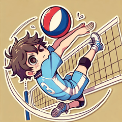 Volley Boy Star Stickers