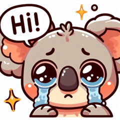 Tearful Koala Stickers @SFW