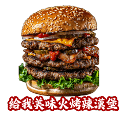 Delicious Fire Grilled Spicy Burger