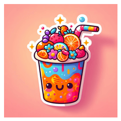 cute fruit juice