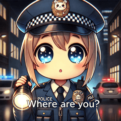 Teary-Eyed Police Officer Stickers @SFW