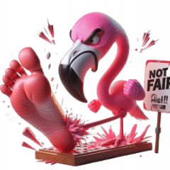 Flamingo  Exaggerated Expression Sticker