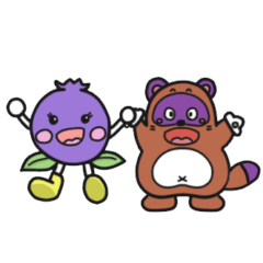 Ponta and Berry-chan's daily sticker M