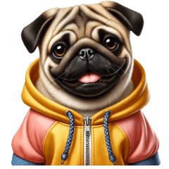 Realistic Pug (Daily Greetings)