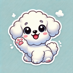 Charming Bichon Frise Stickers