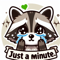 Tearful Raccoon Stickers @SFW