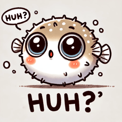 Emotional Pufferfish Stickers @SFW