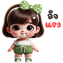 BaiCha cute girl (Big Stickers)