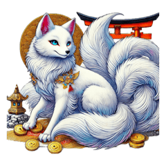 White Fox of the Inari Deity