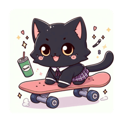毎日使える♡黒ねこちゃん⭐︎