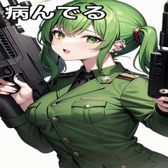 Piercingmilitarygirlgunsgreen