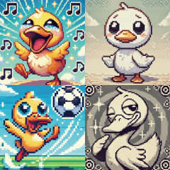 Pixel Quack: Cute Duck Stickers