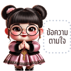 Message Stickers: Vita cute girl