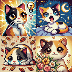 Pixel Purrfection: Calico Cat