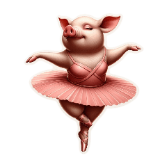 [For arrangement] Pig ballerina 1